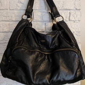 Cargo med. Faux leather bag Blk